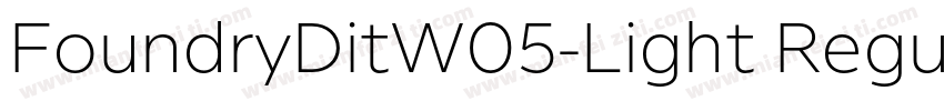 FoundryDitW05-Light Regular字体转换